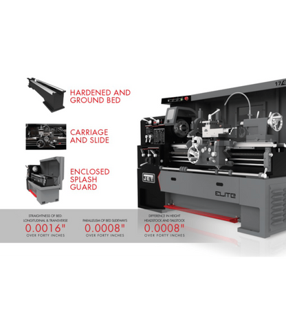JET Elite Lathe EGH-1740 with ACU-RITE 203 DRO - JT9-892503