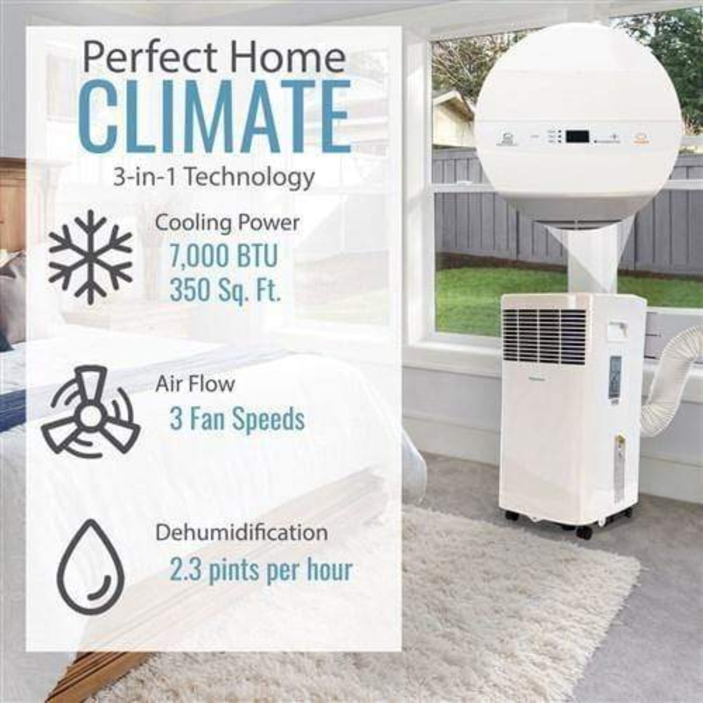 Keystone - 7000 BTU Portable Air Conditioner  -  KSTAP07PHA