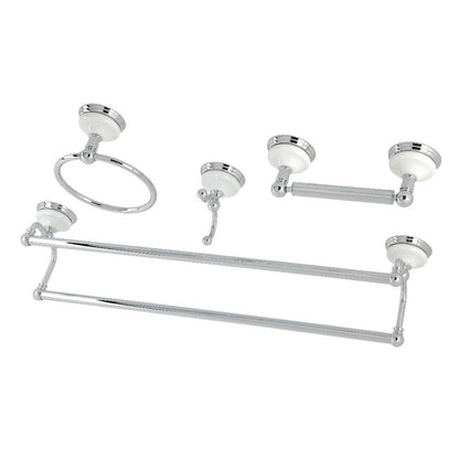Kingston Brass Victorian 4-Piece Dual Towel Bar Bathroom Hardware Set - BAK1113478