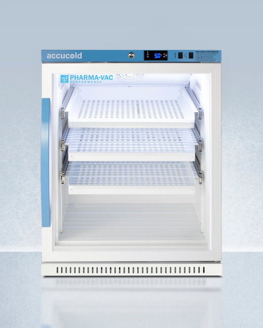 Accucold - 6 Cu.Ft. ADA Height Vaccine Refrigerator with Removable Drawers - ARG6PVDR