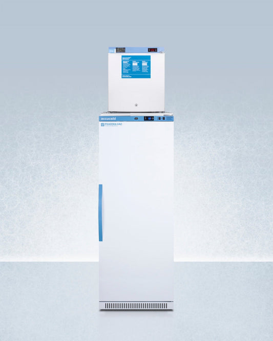 Accucold - 24" Wide All-refrigerator/all-freezer Combination - ARS12PV-FS24LSTACKMED2