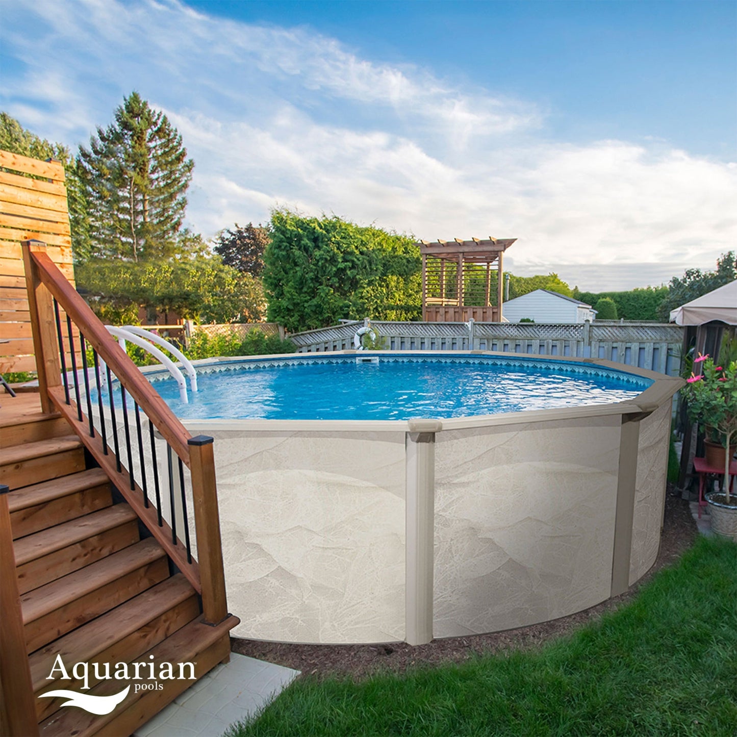 Aquarian Phoenix 18ft x 52in Above Ground Pool w/ Filter, Ladder, Liner, Skimmer - 109525