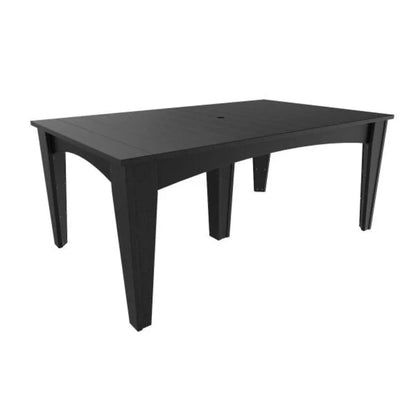 LuxCraft Poly Island Dining Table (44" x 72" Rectangular) - IDT4472RBK