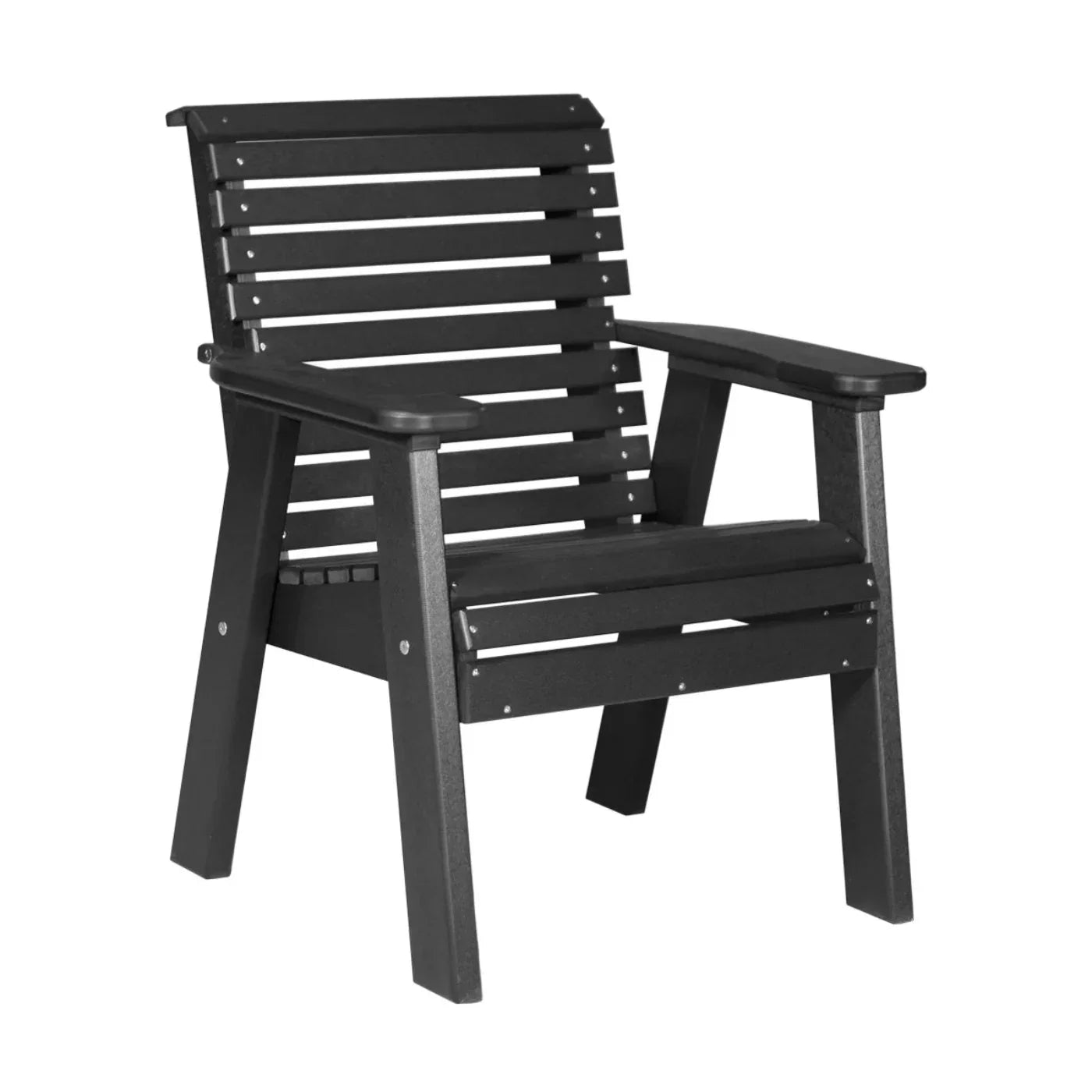 LuxCraft 2′ Rollback Poly Plain Bench - 2PPBBK