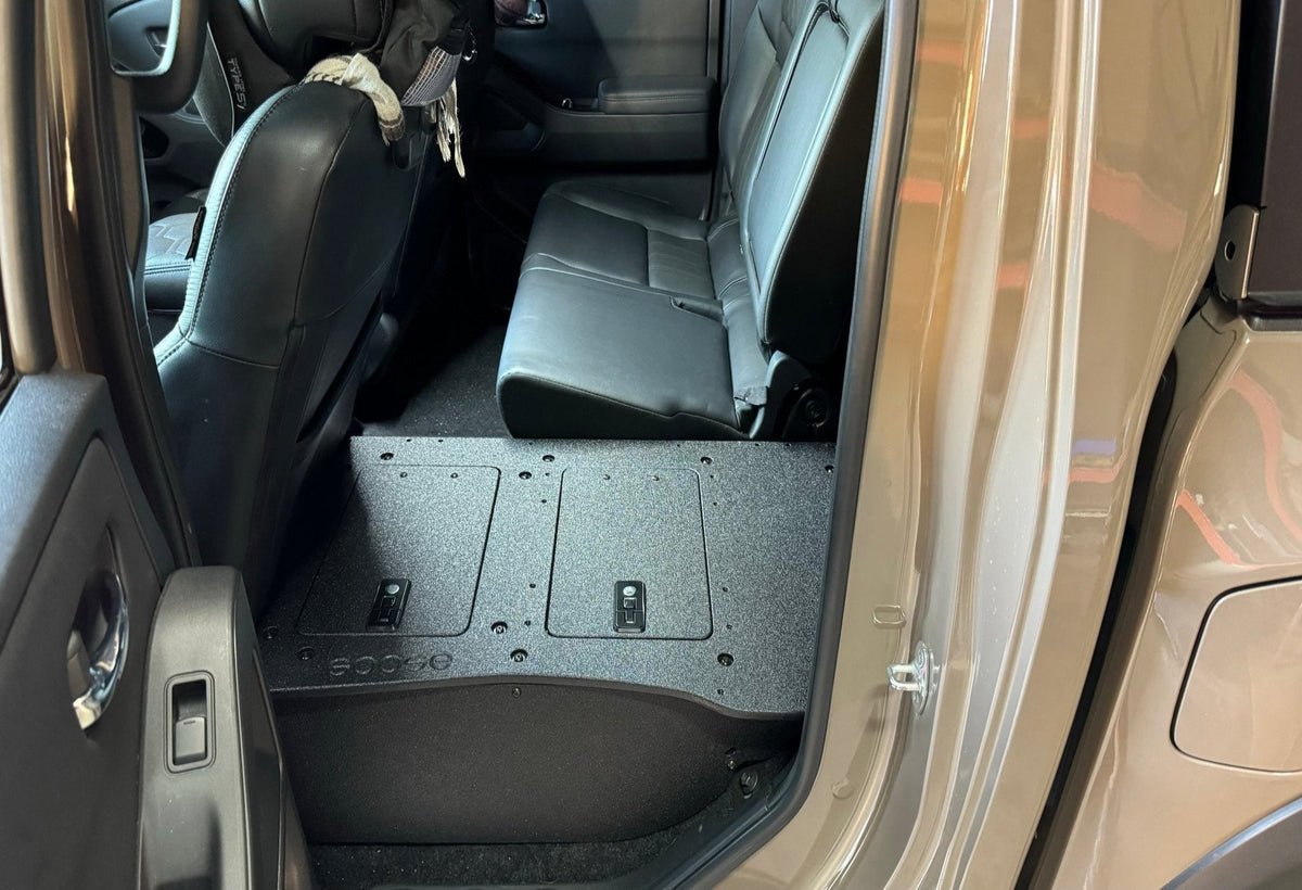 GOOSE GEAR Nissan - Frontier - Crew Cab - 2021-Present - 3rd Gen - Explore Series - Second Row Seat Delete Plate System - 3454-GGR-SH