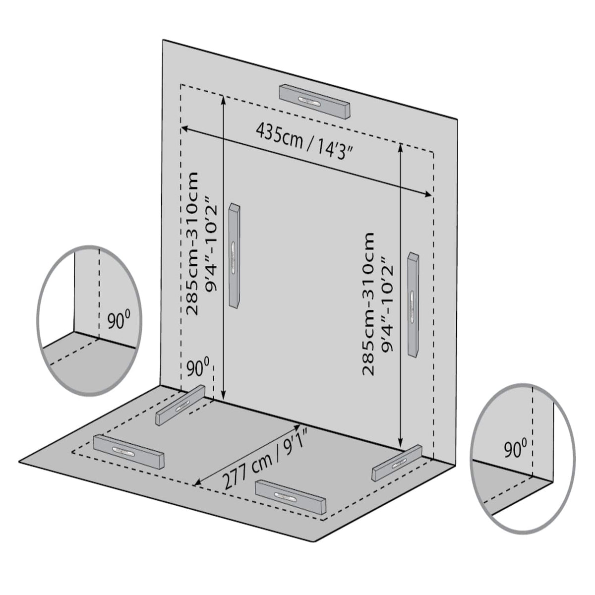 Palram - Canopia | SanRemo 10x18 ft Patio Enclosure - Gray/Clear - HG9065