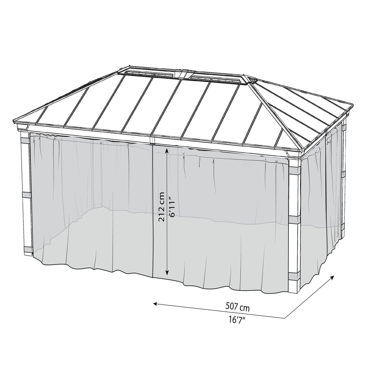 Palram - Canopia | Dallas 6100 12x20 Ft Netting Set - HG2010