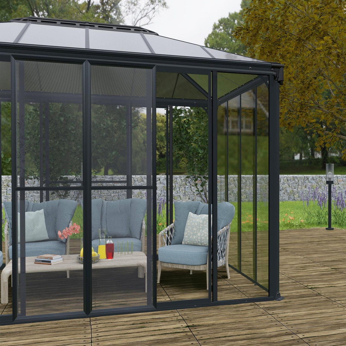 Palram - Canopia | Ledro Enclosed Gazebo - Gray - HG9190