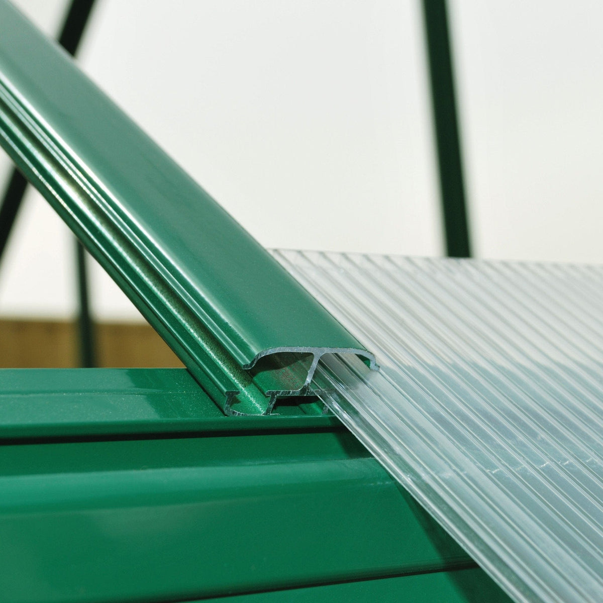 Palram - Canopia | 6x6 Ft Hybrid Greenhouse Kit - Green With 0.8mm Polycarbonate Glazing - HG5506G-1B