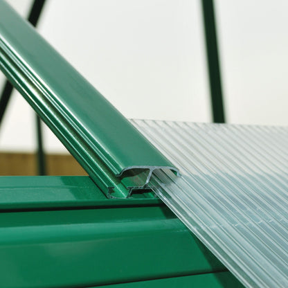Palram - Canopia | 6x6 Ft Hybrid Greenhouse Kit - Green With 0.8mm Polycarbonate Glazing - HG5506G-1B