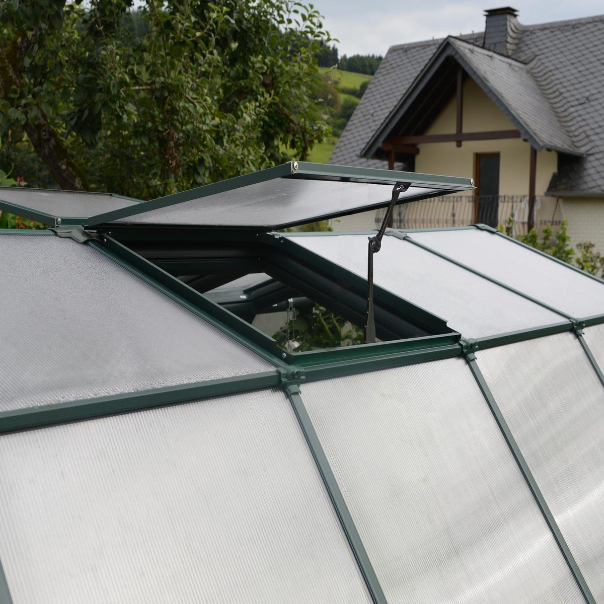 Palram - Canopia | Prestige 8x12 ft Twin Wall Greenhouse Kit Package With 6mm Twin-wall Polycarbonate Glazing