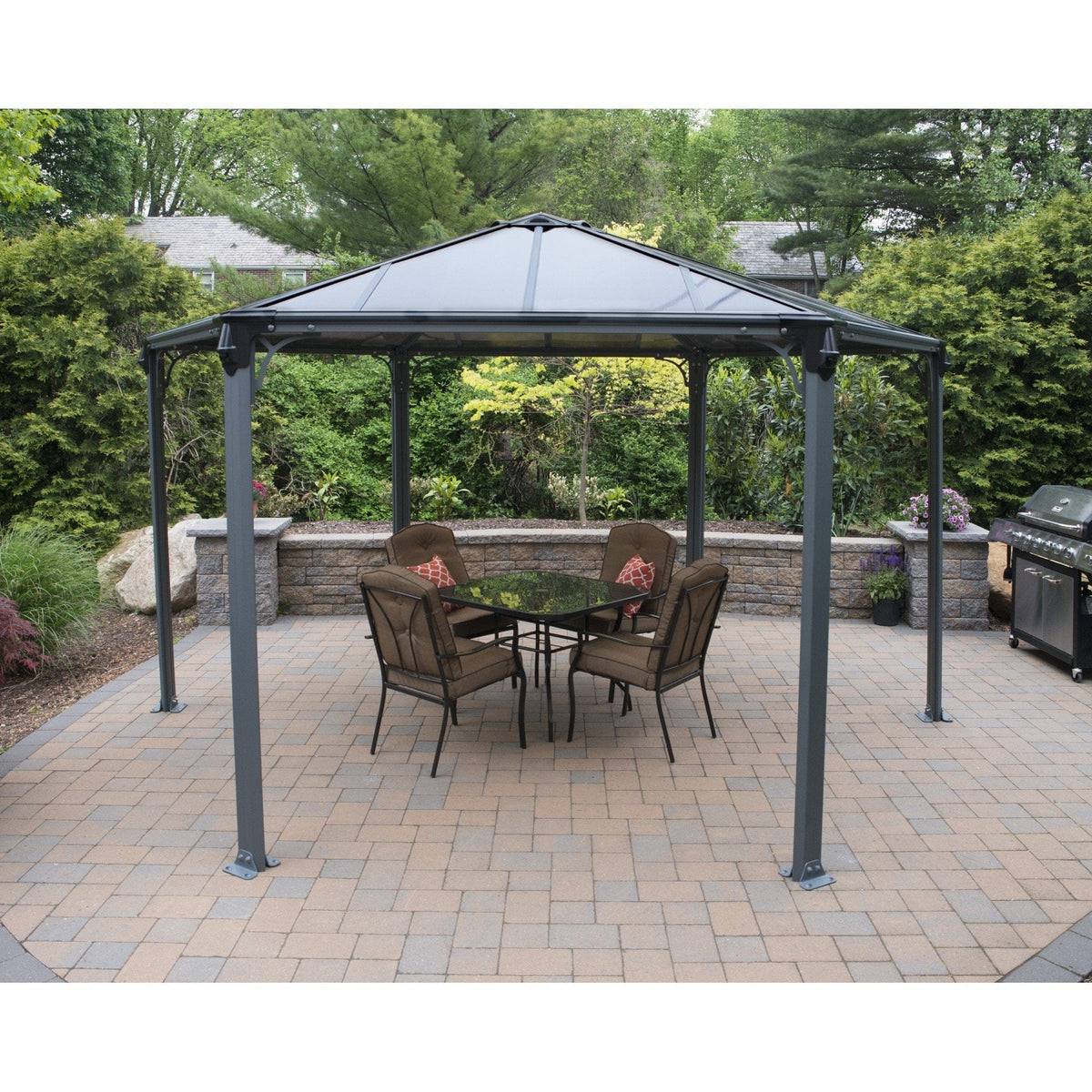Palram - Canopia | Monaco Hexagon Garden Gazebo 13'X15' - HG9160