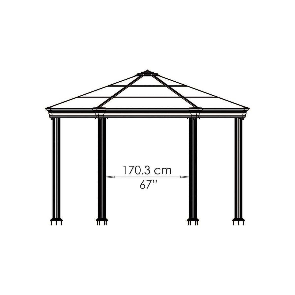Palram - Canopia | 12x14 ft Roma Garden Gazebo - HG9180