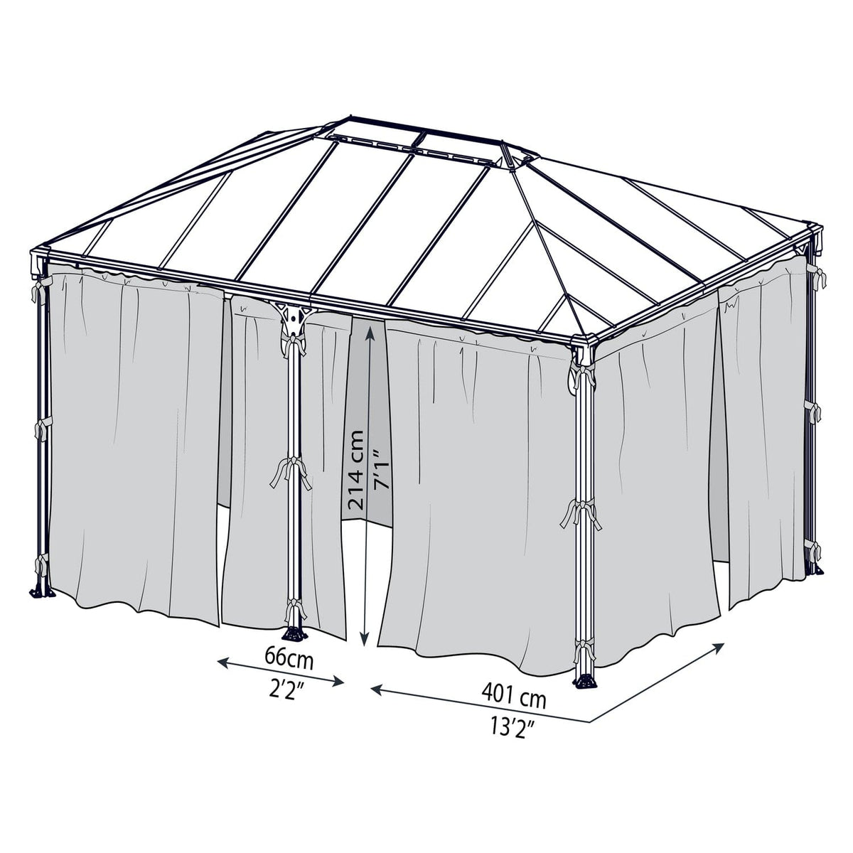 Palram - Canopia | Patio Cover Blinds 10x10 ft - White - HG1071