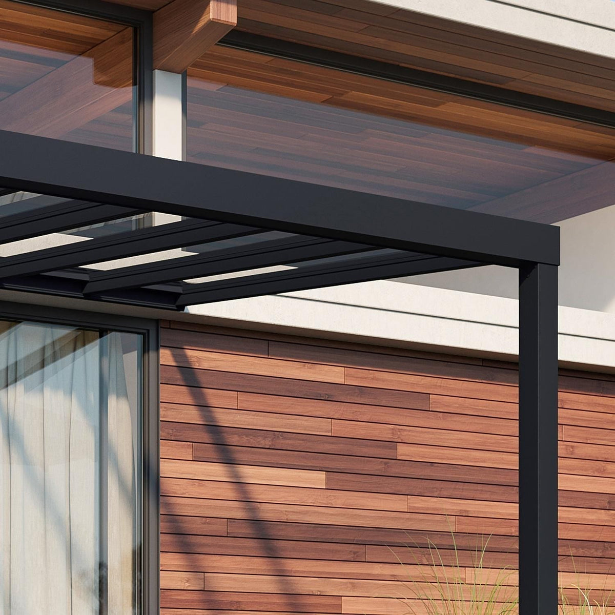 Palram - Canopia | Stockholm 11x17 ft Patio Cover - Gray/Clear - HG9455