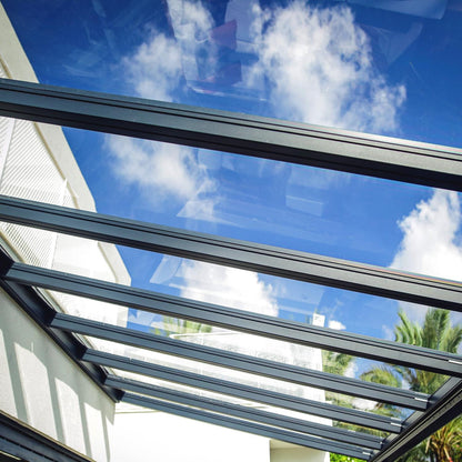 Palram - Canopia | Stockholm 11x26 ft Patio Cover - Gray/Clear - HG9464