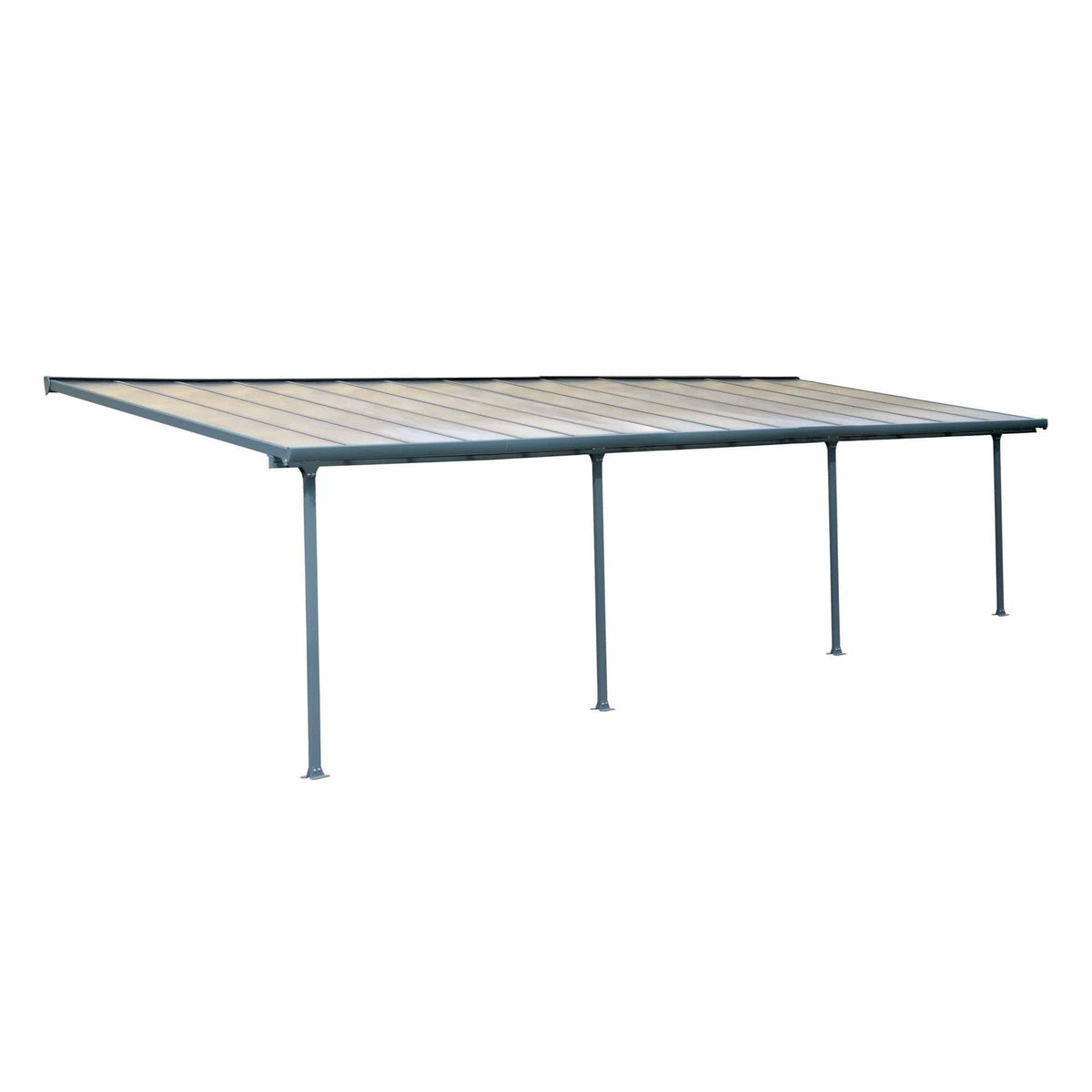 Palram - Canopia | 10 Ft Wide Feria Patio Cover - Gray Clear - HG9410