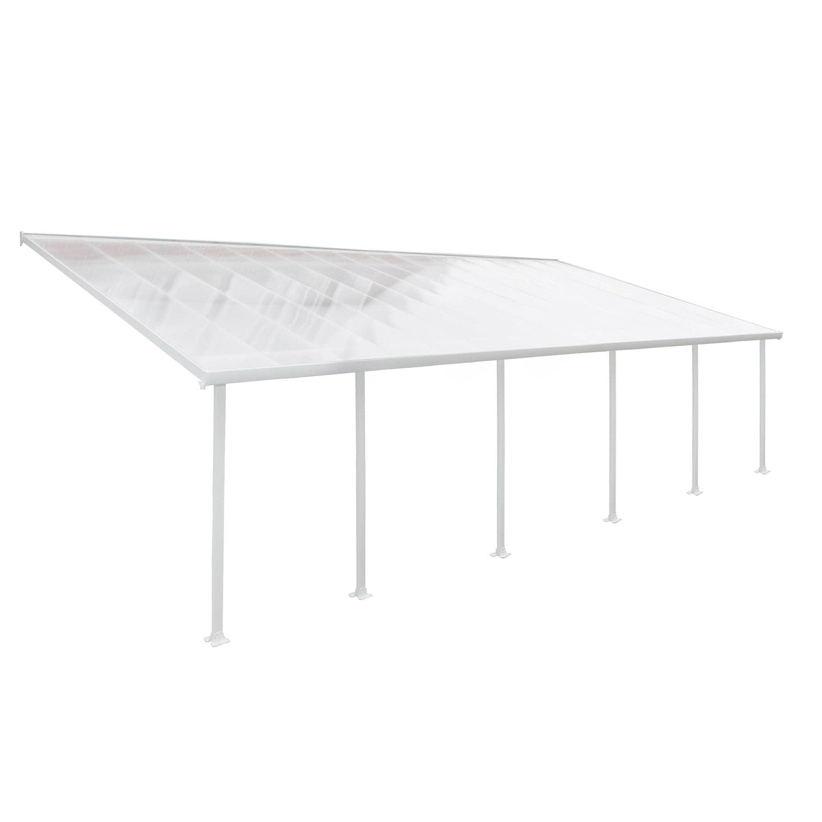 Palram - Canopia | 13 ft Wide Feria Patio Cover - White Clear - HG9214