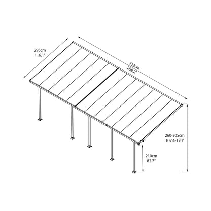 Palram - Canopia | 10 ft Wide Feria Patio Cover - White White - HG9310
