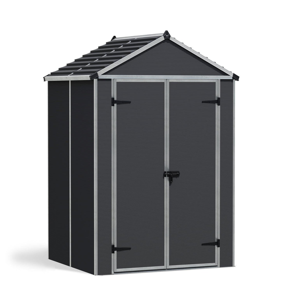 Palram - Canopia | Rubicon 6ft Ultra Durable Outdoor Storage Shed for Garden Dark Grey Series - HG9705GY