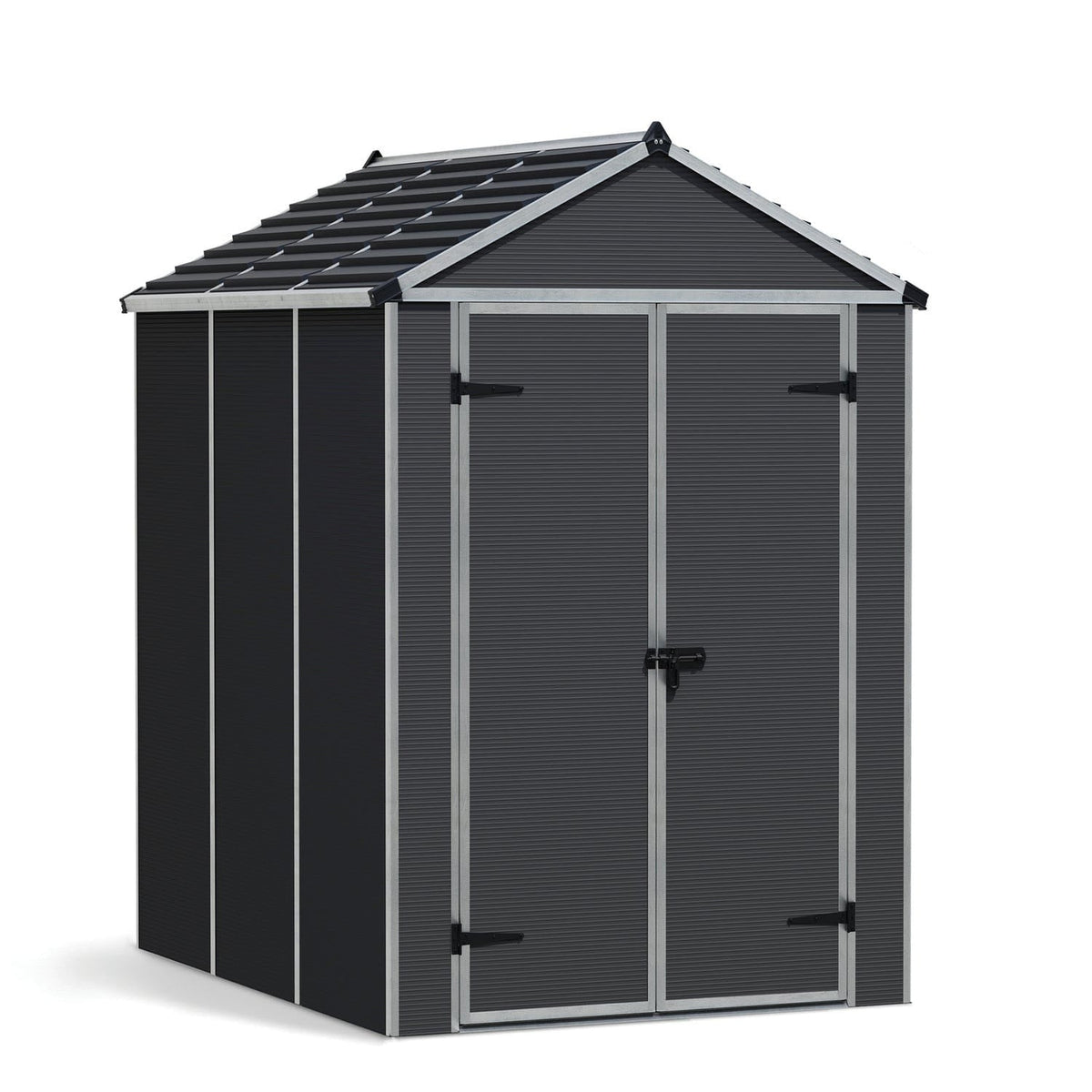 Palram - Canopia | Rubicon 6ft Ultra Durable Outdoor Storage Shed for Garden Dark Grey Series - HG9705GY