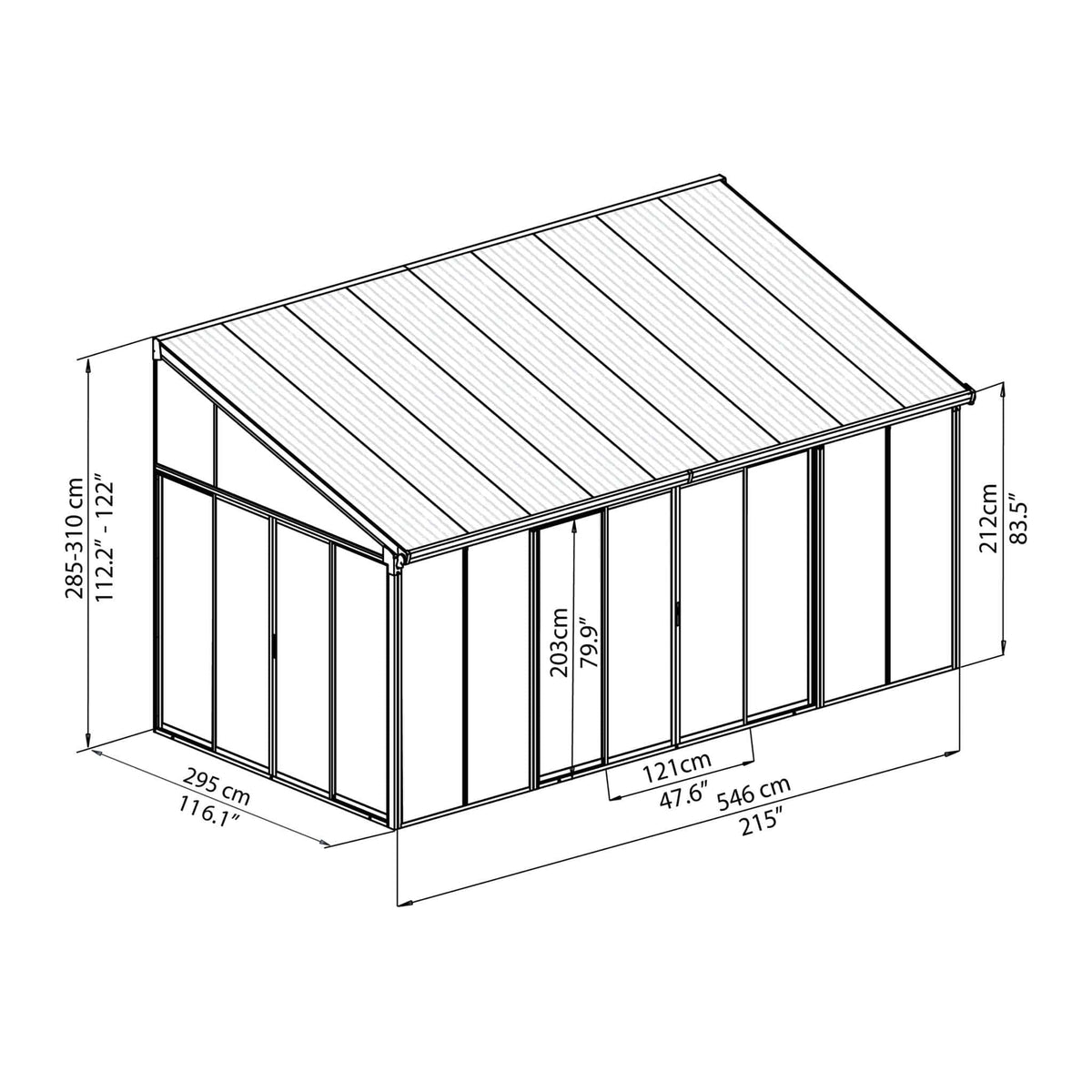 Palram - Canopia | SanRemo Patio Enclosure / Sunroom - HG9074