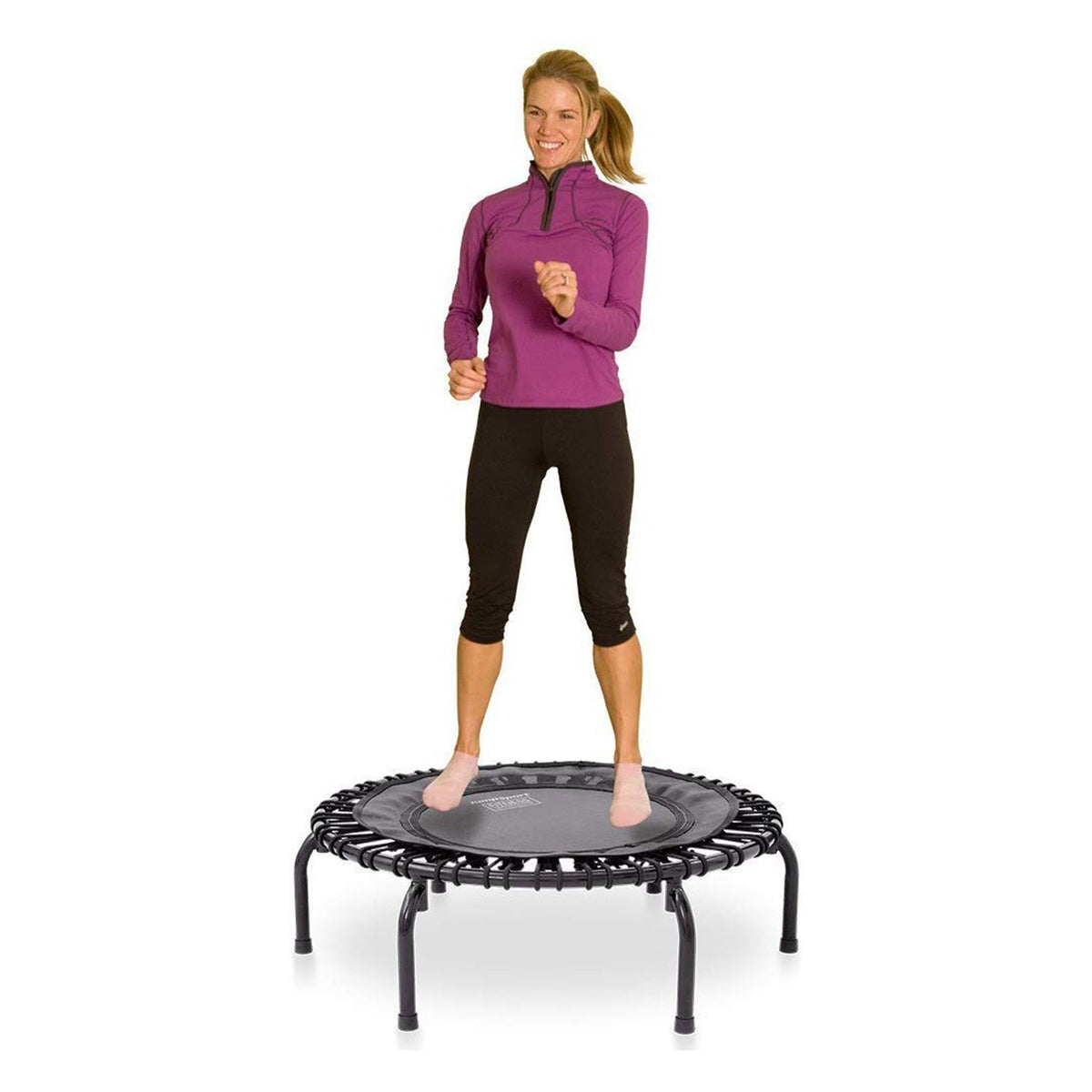 Disc-O-Bed JumpSport 350 Indoor 39-Inch Mini Trampoline and Handle Bar Accessory, Black - 250101