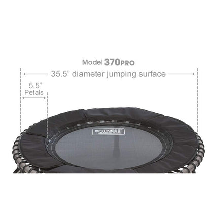 Disc-O-Bed JumpSport 370 PRO Indoor Heavy Duty 39-Inch Trampoline with Handle Bar Accessory - 250176