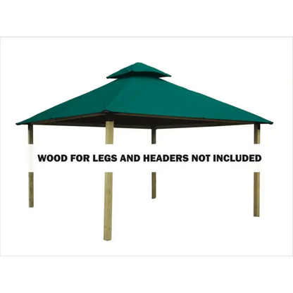 GREE Riverstone Industries ACACIA AGK12-SD 12 sq. ft. Gazebo Roof Framing And Mounting Kit with Sundura Canopy
