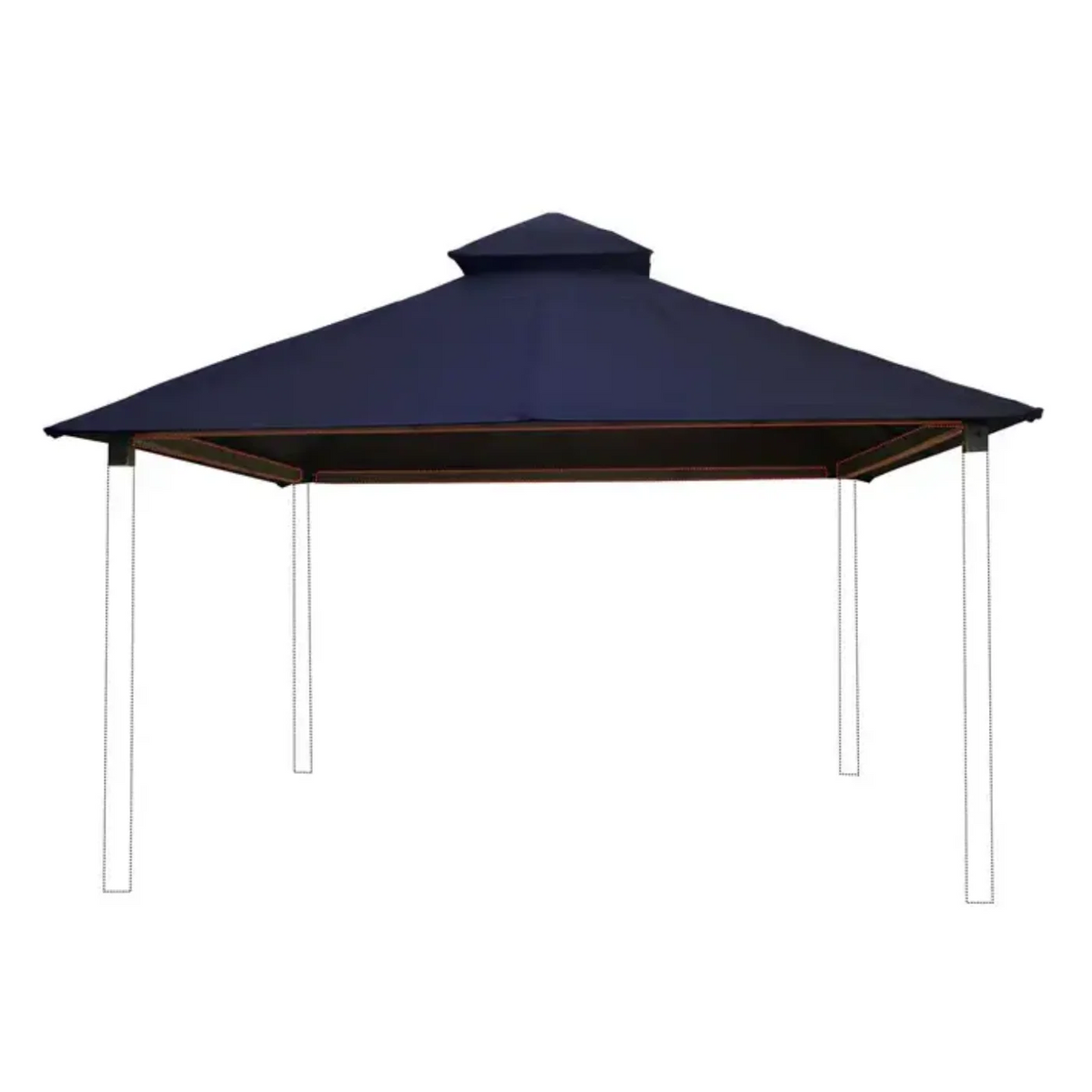 GREE Riverstone Industries ACACIA AGK14-SD 14 sq. ft. Gazebo Roof Framing And Mounting Kit with Sundura Canopy - AGK14-SD RED