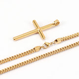 Cross Pendant Necklace - Hip-Hop Style Link Chain for Men and Women