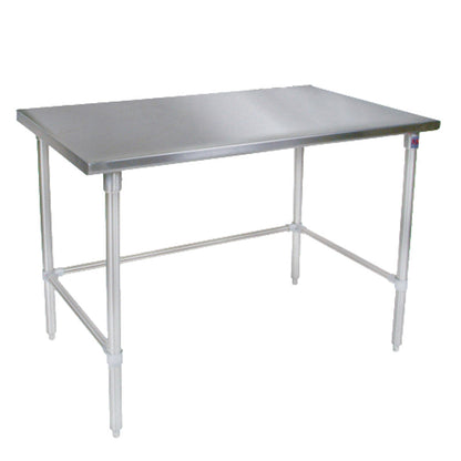 John Boos ST6-3084SBK Open Base 84" W x 30" D Stainless Steel Work Table - JBST63084SBK