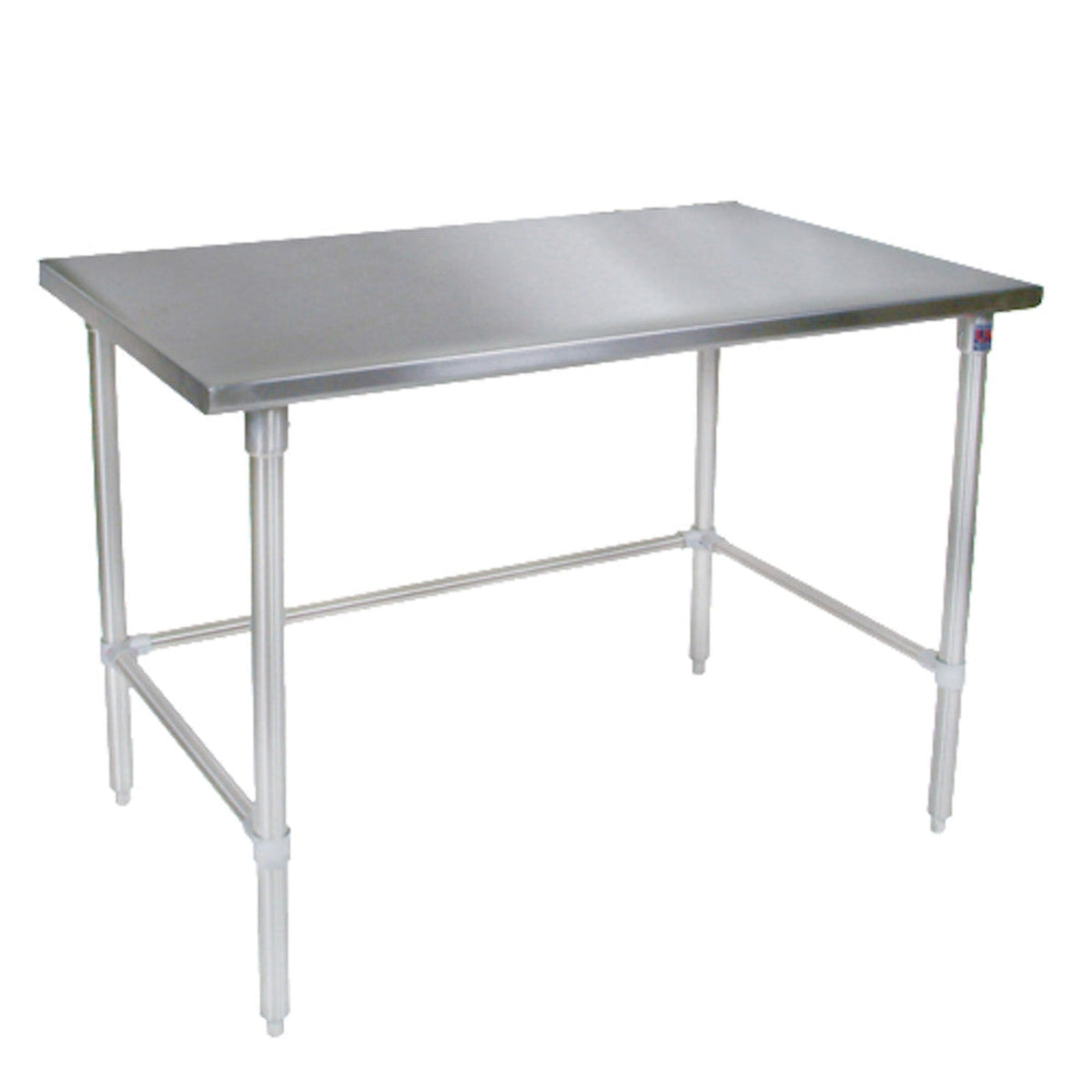 John Boos ST6-3048SBK Open Base 48" W x 30" D Stainless Steel Work Table - JBST63048SBK