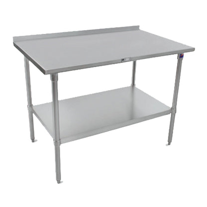 John Boos FBLG4824 48" x 24" Work Table, Galvan Undershelf - JBFBLG4824