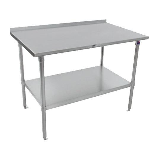 John Boos ST6R1.5-24108SSK Stainless Steel 108" W x 24" D Work Table - JBST6R1524108SSK