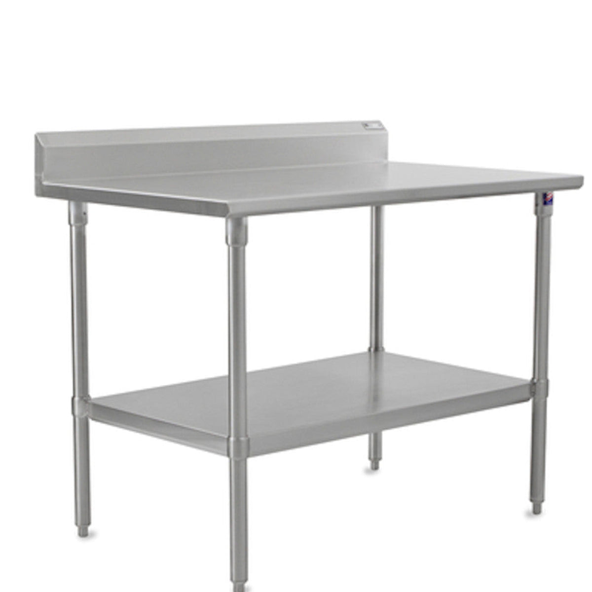 John Boos ST6R5-2460GSK 60" W x 24" D Work Table with 5" Backsplash - JBST6R52460GSK