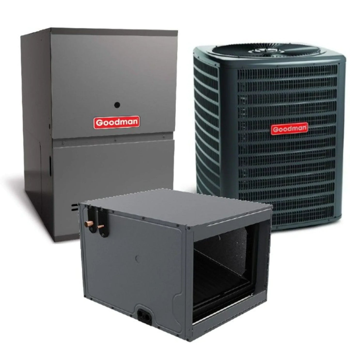 Goodman - 2 Ton/60,000 BTU 92% AFUE Gas Furnace and Air Conditioner System - Horizontal - 15.2 SEER2 - R32 - CHPTA3026B3
