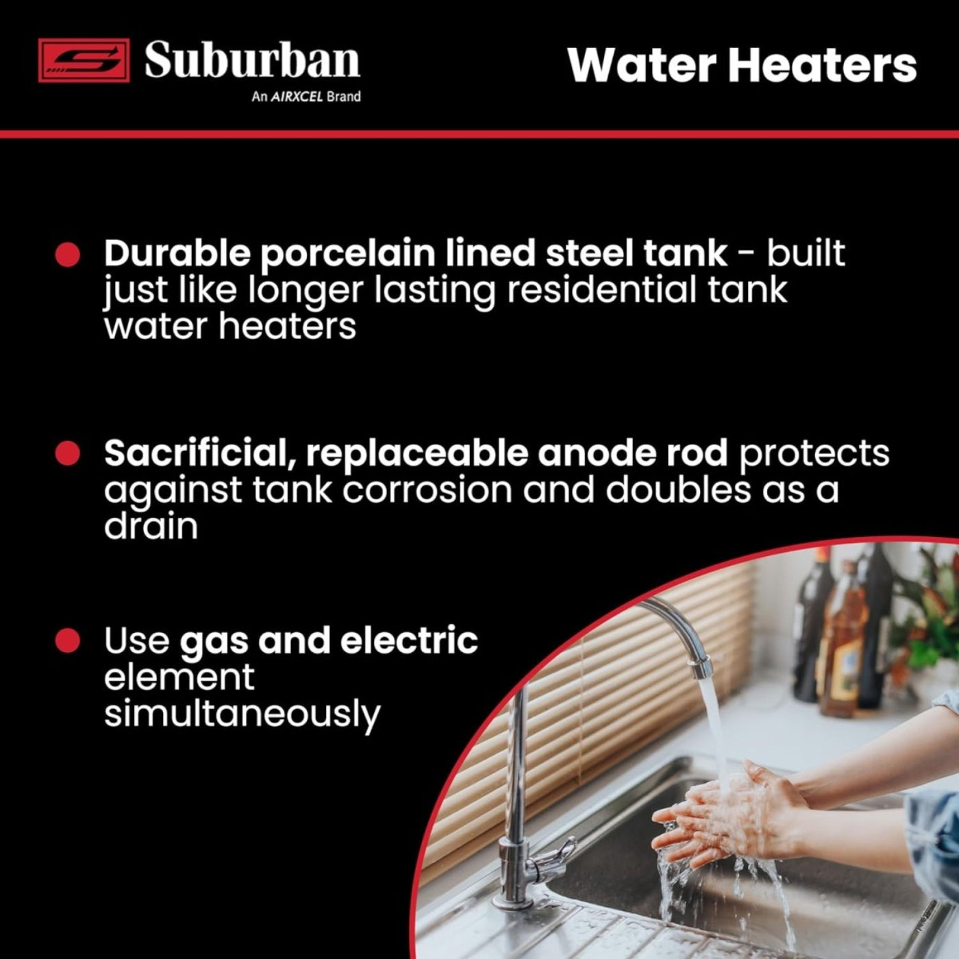 Suburban Gas-Electric Water Heater SW10DE  - 5243A