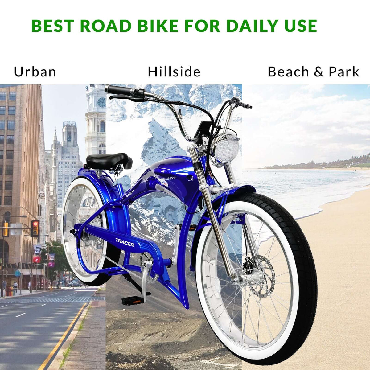 Tracer 500W Twenty5 GT Chopper Cruiser Electric Bike