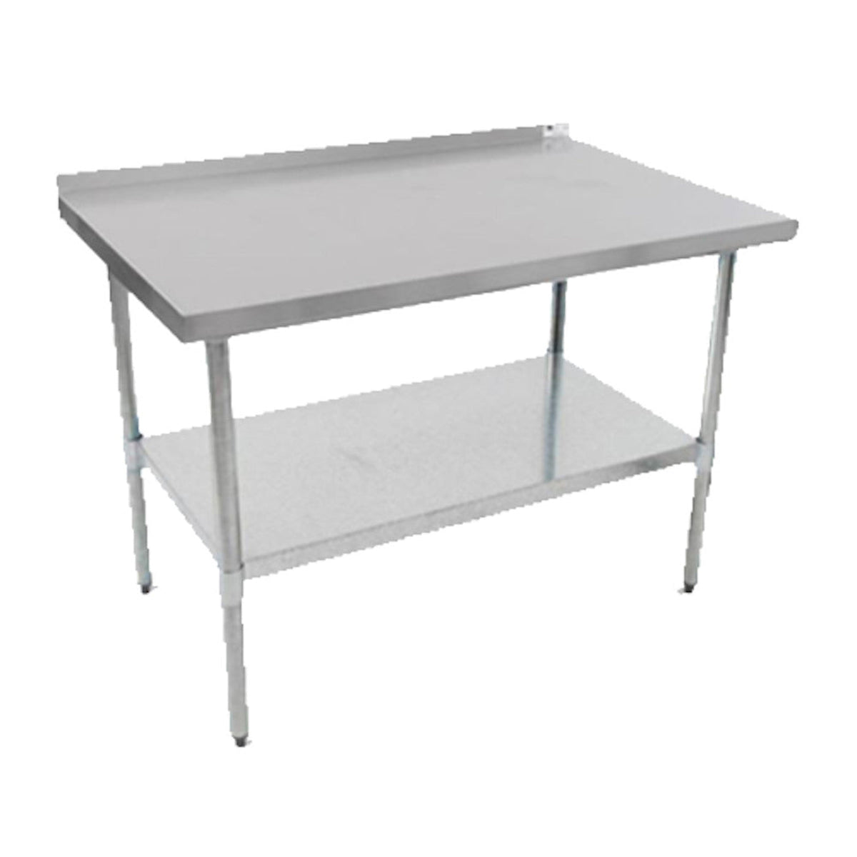 John Boos UFBLS4824 48" x 24" Stainless Steel Budget Work Table with Backsplash - JBUFBLS4824