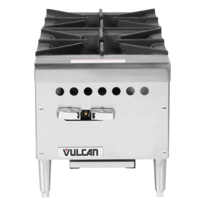 Vulcan  - Restaurant Series Natural Gas 12” Countertop 2-Burner Hot Plate - 50,000 BTU - VCRH12