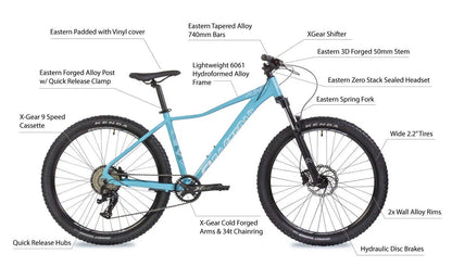 Eastern Alpaka 27.5 MTB Hardtail Bike - Blue