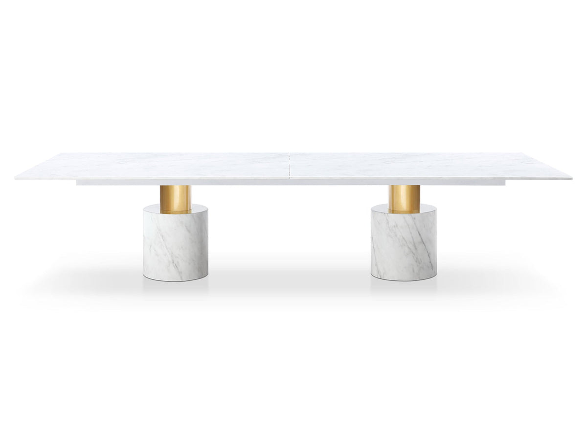 Whiteline Modern Living Geneva Extra Large Dining Table Cylinder -DT1640XL-GLD