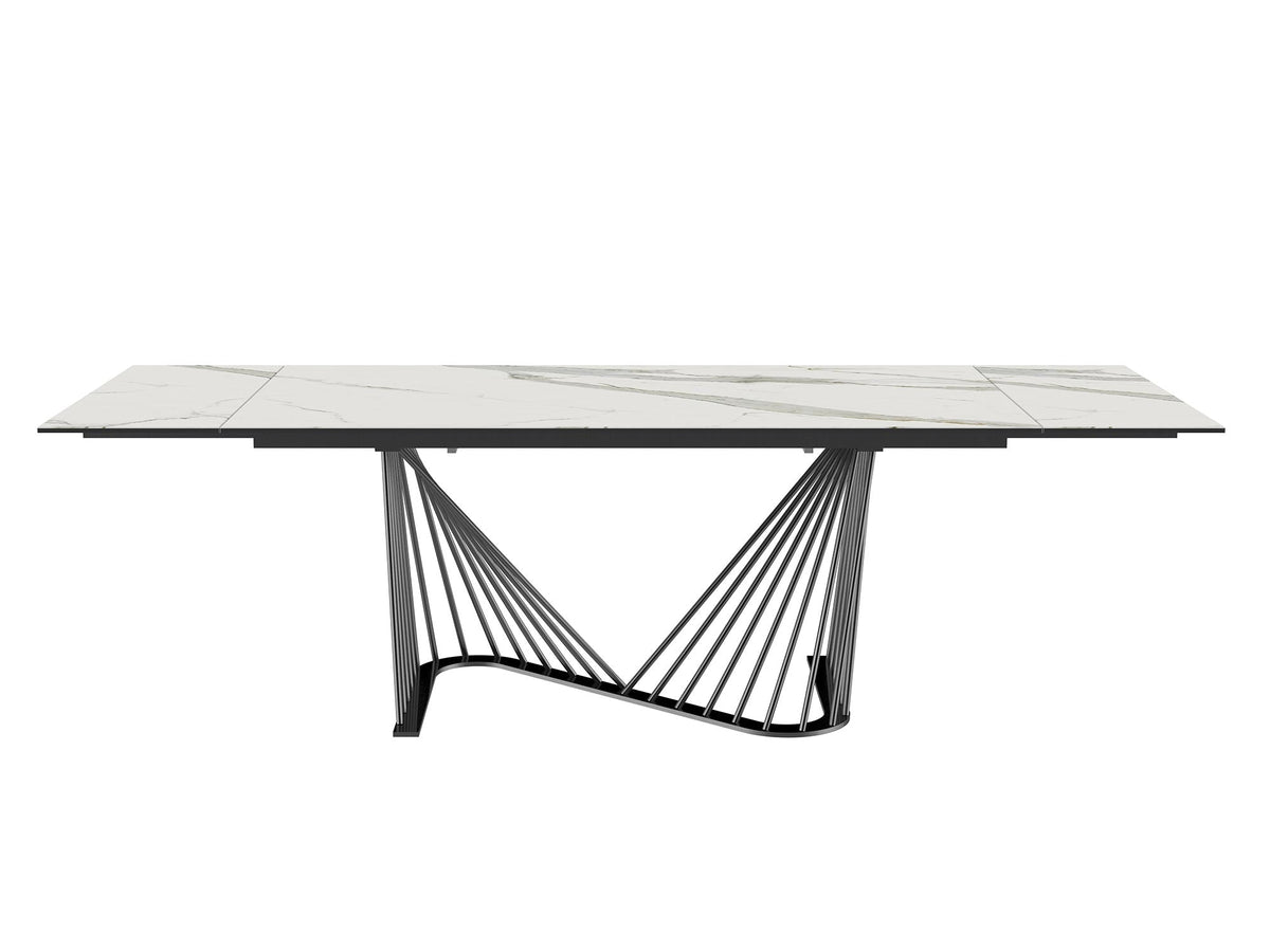 Whiteline Mods -  Roma Extendable Dining Table  - DT1633E-WHT