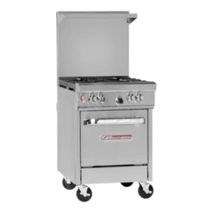 Southbend Ultimate Natural Gas Range 24”, 4 Non-Clog Burners With Space Saver Oven Base 177000 BTU - 4241E