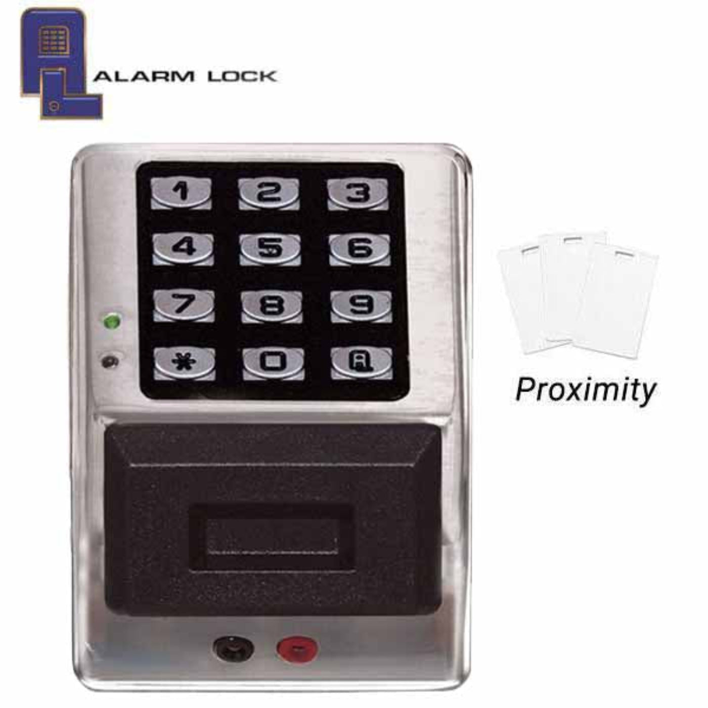 Alarm Lock Trilogy Weatherproof Digital PROX Access Control Keypads w/ Audit Trail - Satin Chrome - 26D (Alarm Lock) - ALL-PDK3000-26D