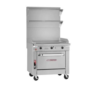 Southbend Platinum, P36A-GGG Gas, 36” Manual Griddle With Convection Oven 141000 Total Btu - P36A-GGG