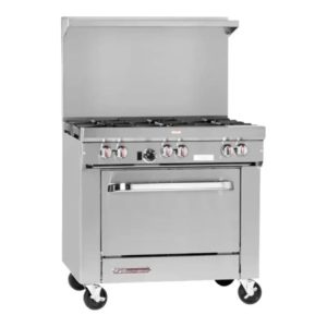 Southbend S-Series, Gas Range , 36”, 12” Manual Griddle, 4 Non-Clog Burners With Cabinet Base 130000 Total Btu -  S36C-1G
