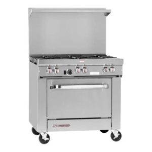 Southbend 36.5" S-Series Stainless Steel Gas Restaurant Range with (6) Open Burners and (1) Standard Oven,Natural Gas,203,000 Total BTU - S36D
