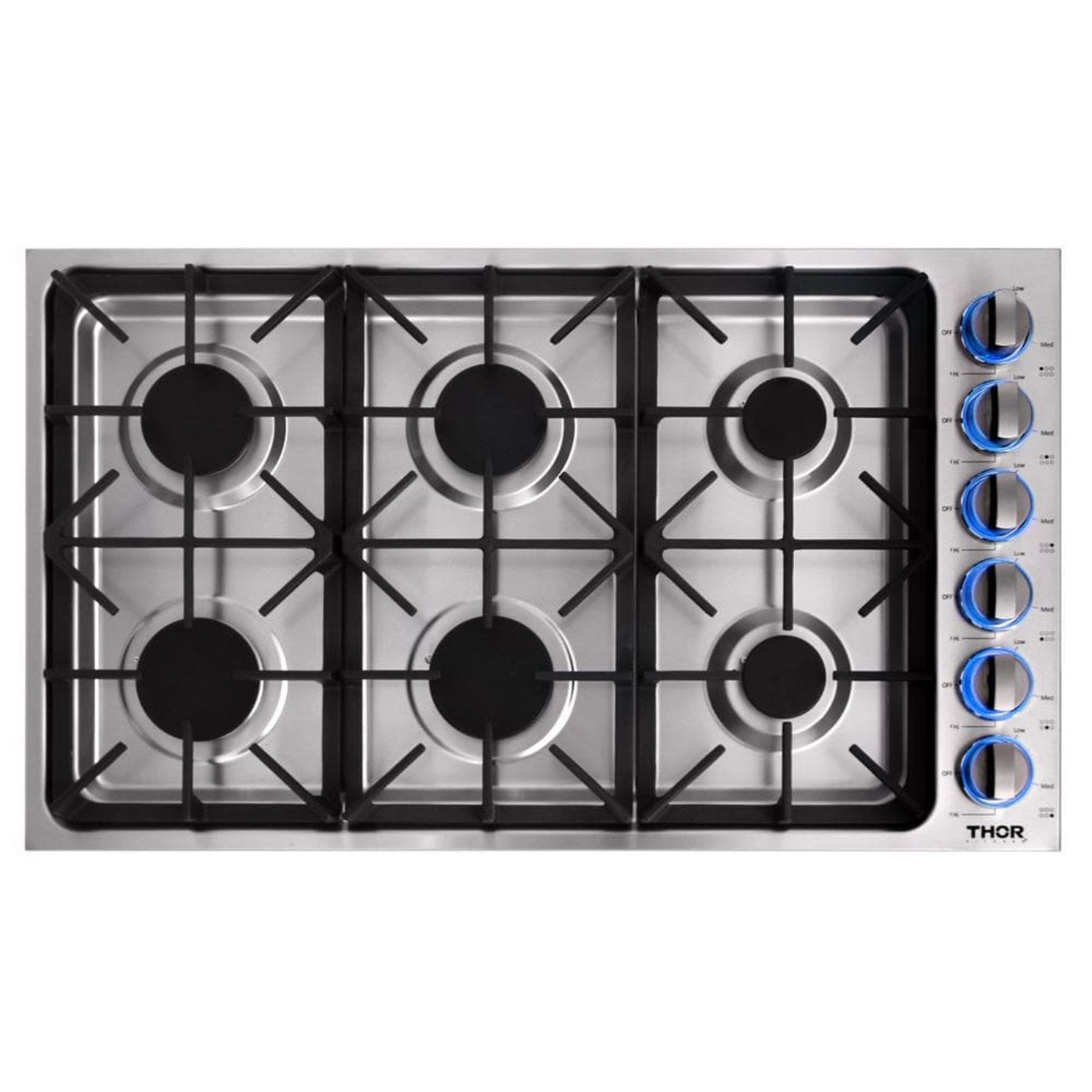 Thor Kitchen 36 in. Drop-in Natural Gas Cooktop in Stainless Steel